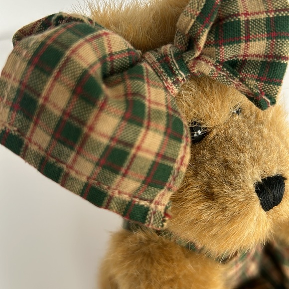 Vintage Boyds Bear From Judith G Collection Wearing Plaid Dress & Bow - Picture 10 of 12